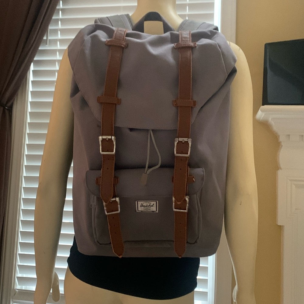 Herschel Supply Company Backpack Grey Pink Whitee Striped lining
